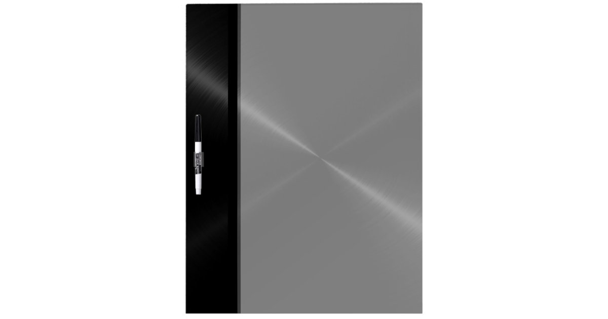 Cool Black Shiny Stainless Steel Metal DryErase Board Zazzle