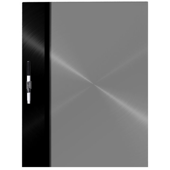 Cool Black Shiny Stainless Steel Metal Dry-Erase Board (Front)