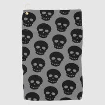 Cool Black Skull Dark Gray Pattern