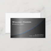 Cool Black Stainless Steel Curved, Business Card (Front/Back)