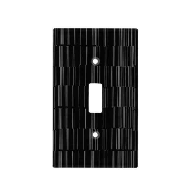 COOL Black Striped Pattern  Light Switch Cover (Front)