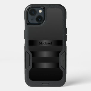 Cool Black Stripes Monogram iPhone 13 Case