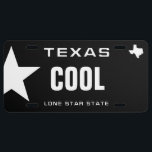 Cool Black Texas License Plate<br><div class="desc">Cool Black Texas - The Lone Ranger State.</div>