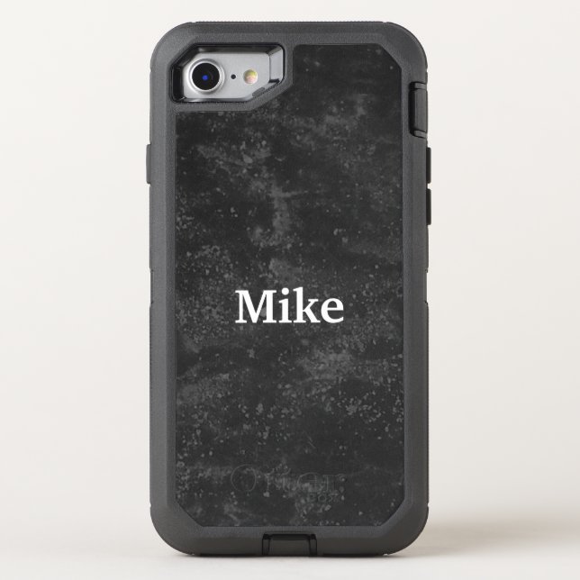 Cool Black Trendy Otterbox iPhone Case (Back)