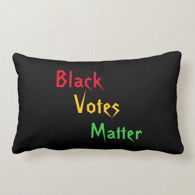 Cool Black Votes Matter Lumbar Pillow
