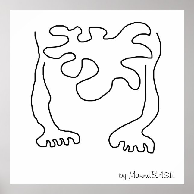 Cool Black & White Abstract Poster! Poster (Front)