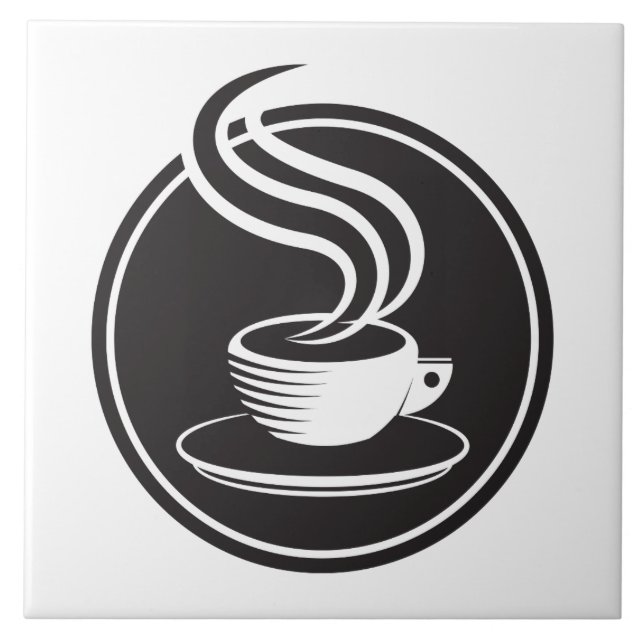 cool black white coffee kitchen ceramic tile (Front)