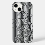 Cool Black &amp; White floral / stripes iPhone case