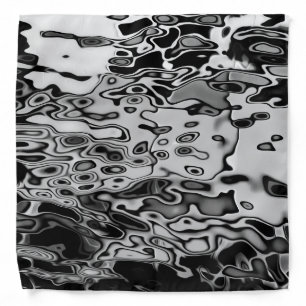 Cool Black White Gray Pattern Bandana