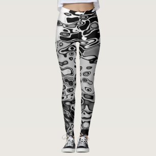 Cool Black White Gray Pattern Leggings