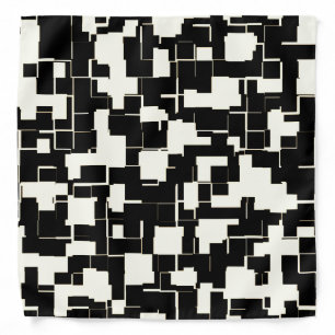Cool Black White Modern Stylish Pattern Bandana