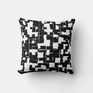 Cool Black White Modern Stylish Pattern Throw Pillow