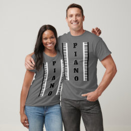 Cool Black & White Piano Keys Musician T-Shirt