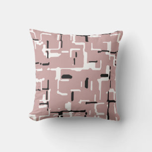 Cool Black White Pink Pattern Outdoor Pillow