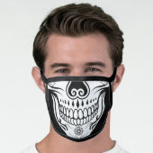 Cool Black & White Skull Face Mask (Worn Him)