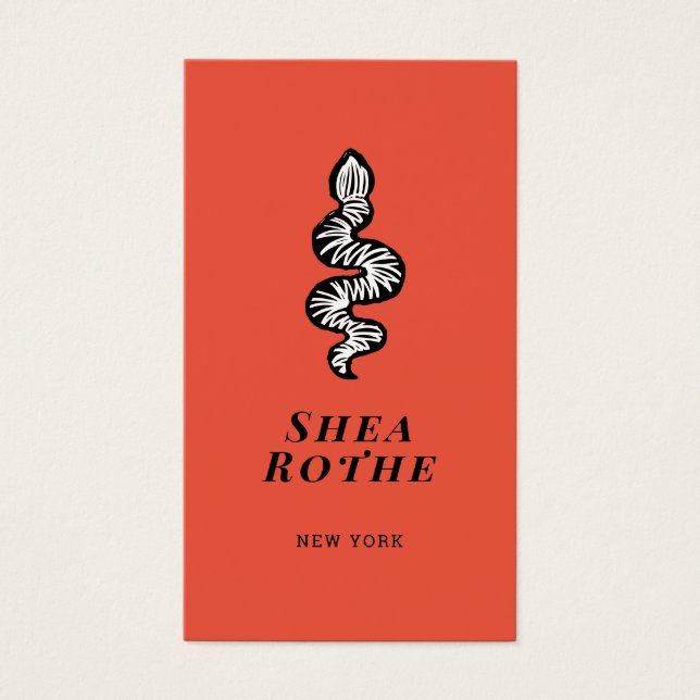 Cool Black White Snake Nature Logo (Front)