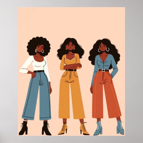 Cool black women poster