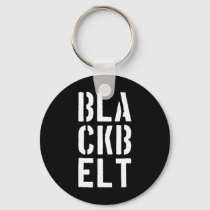 Cool Blackbelt Martial Arts Gift Bold Black Belt Keychain
