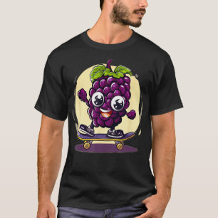 Cool Blackberry Fruit loves skateboarding Costume T-Shirt