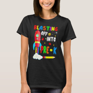 Cool Blasting Off Into Pre K Kids Back To School T-Shirt