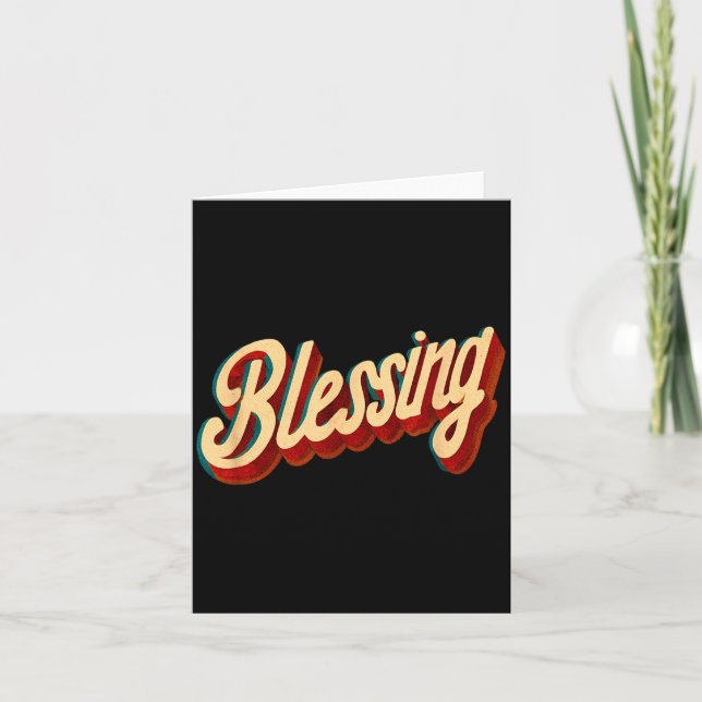 Cool Blessing Emblem For Boys And Girls  Card (Front)