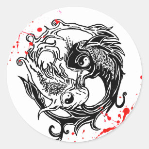 Koi Fish Karma Yin Yang Fate Spiritual Gift Sticker by NiceTeee