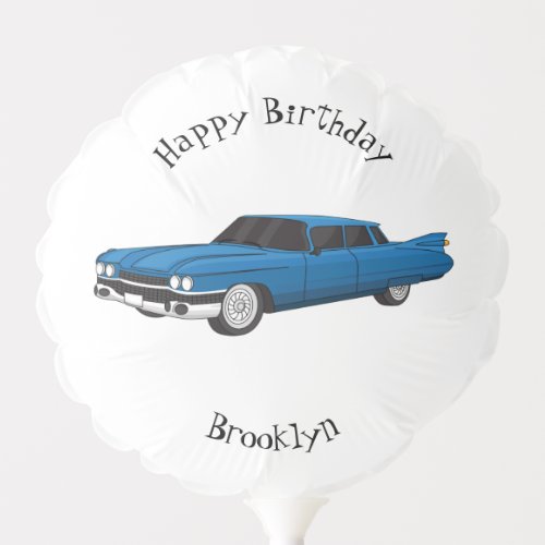 Cool blue 1959 classic car  balloon