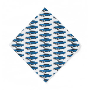 Cool blue 1959 classic car bandana