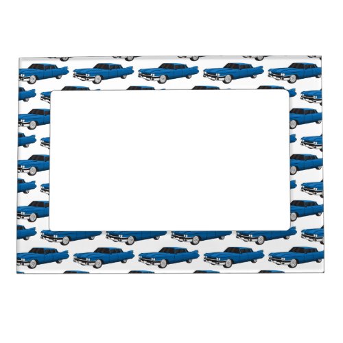 Cool blue 1959 classic car magnetic frame