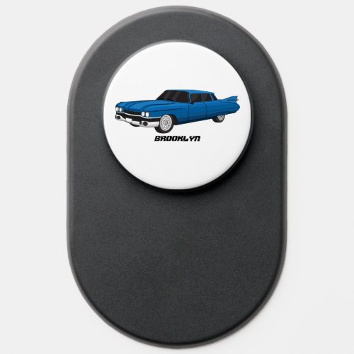 Cool blue 1959 classic car  PopSocket