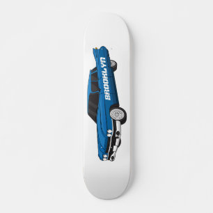 Cool blue 1959 classic car skateboard