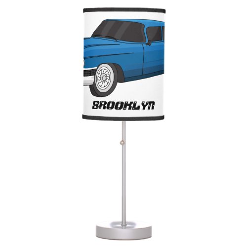 Cool blue 1959 classic car  table lamp