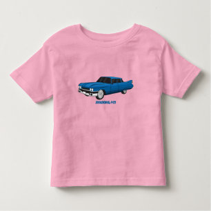 Cool blue 1959 classic car toddler t-shirt