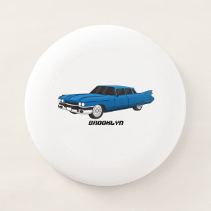 Cool blue 1959 classic car Wham-O frisbee