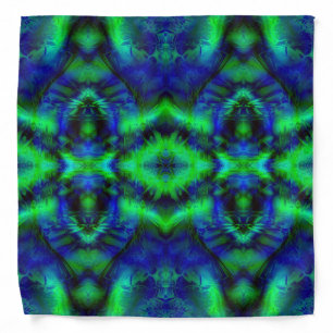 Cool Blue and Green Pattern Bandana