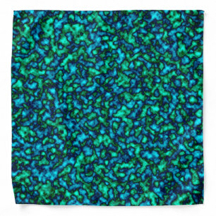 Cool Blue and Green Pattern Bandana