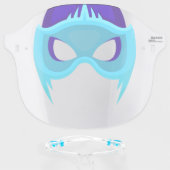 Cool Blue and Purple Superhero Mask (Front w/Glasses)