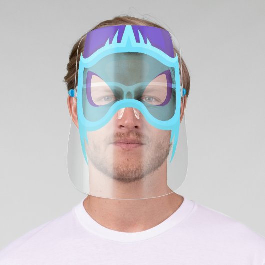 Cool Blue and Purple Superhero Mask (Insitu)
