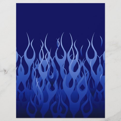 Cool Blue Automotive Racing Flames