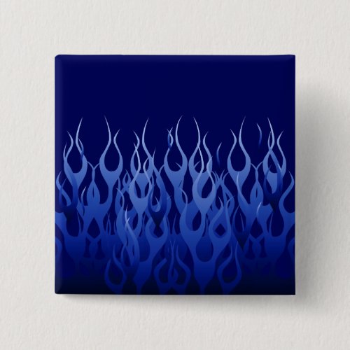 Cool Blue Automotive Racing Flames Button