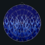 Cool Blue Automotive Racing Flames Dartboard<br><div class="desc">A racy automotive cool blue pin stripe flames graphic design decor that can always make for a great custom gift for yourself or for someone special on your list, these are sure to make an impression on any festive occasions. Email us using the "Message" email link below for the special...</div>