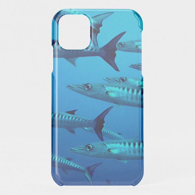 Cool Blue Barracudas Uncommon iPhone Case (Back)