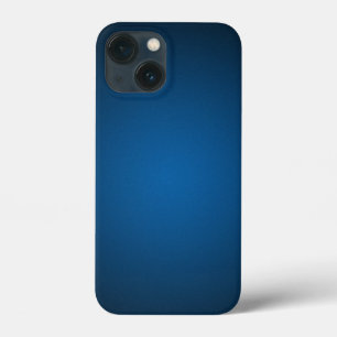 Cool Blue-Black Grainy Vignette iPhone 13 Mini Case