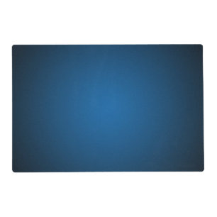 Cool Blue-Black Grainy Vignette Placemat