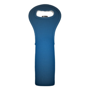 Cool Blue-Black Grainy Vignette Wine Bag
