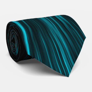 Cool Blue black Hypergalaxy Abstract Lines Neck Tie