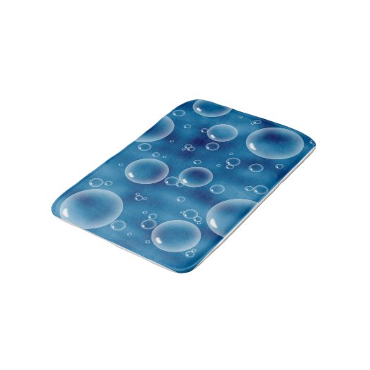 Cool blue bubbles Bath Mat