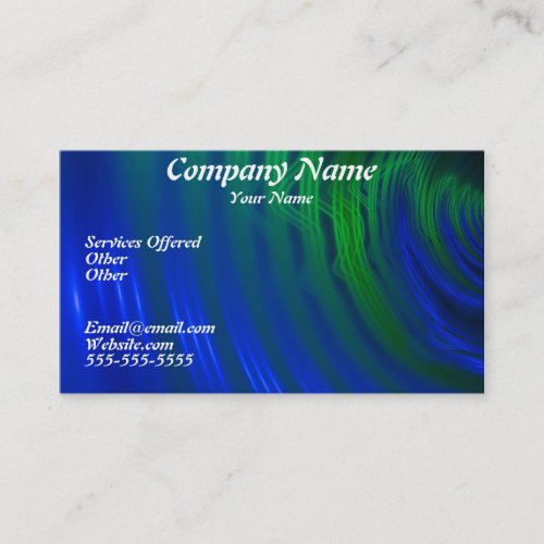 Cool blue card business card template