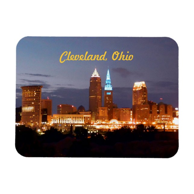 Cool Blue Cleveland Ohio Magnet (Horizontal)