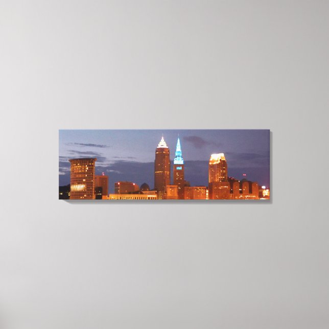 Cool Blue Cleveland Wrapped Canvas Print (Front)